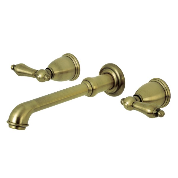 Roman Tub Faucet, Antique Brass, Wall Mount